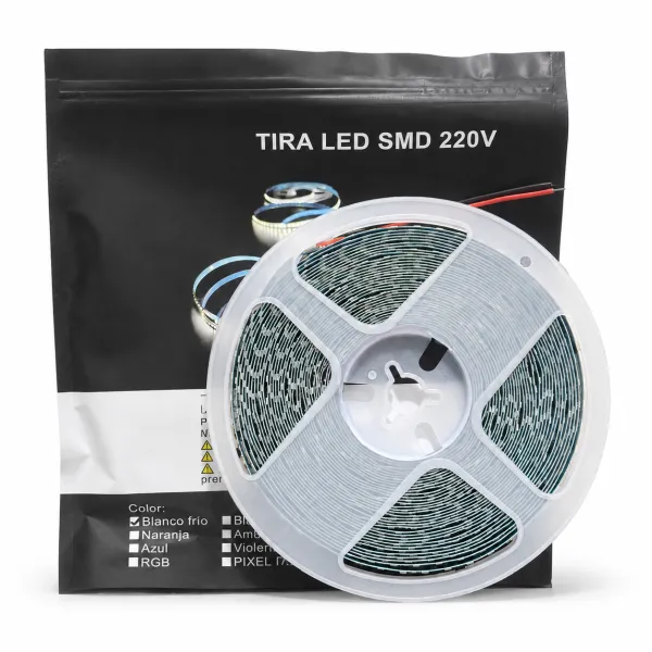 Tira Led SMD 2835 120 L/M Interior - 10Mts - 220V - Directo - M-Led