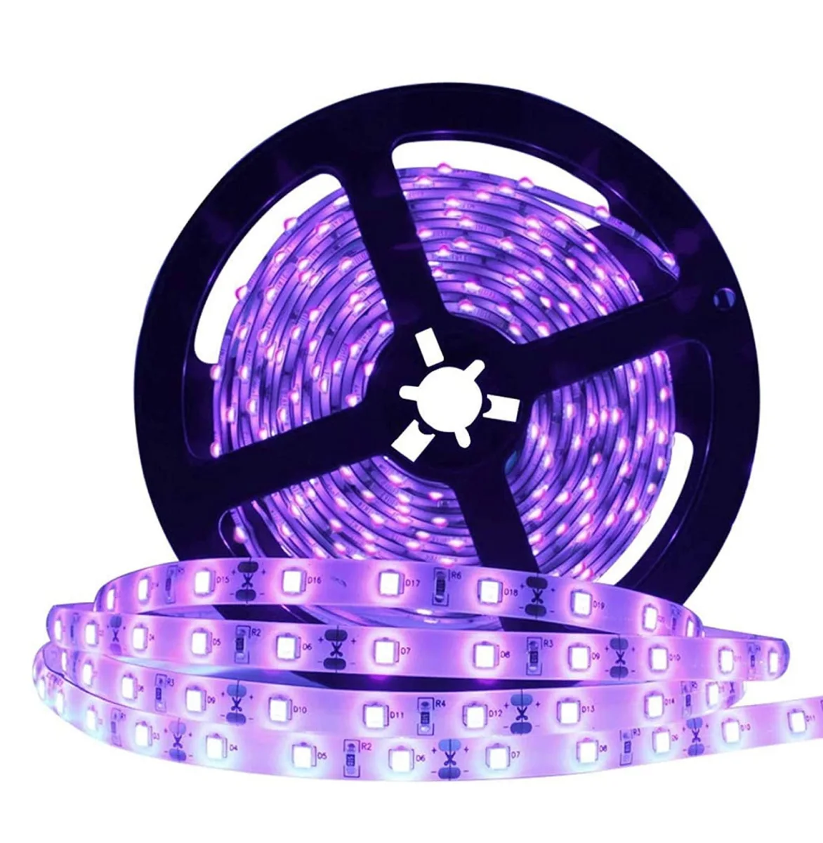 Tira Led Ultravioleta 5050 - 60 L/M Interior - 5Mt - 12V - M-LEd