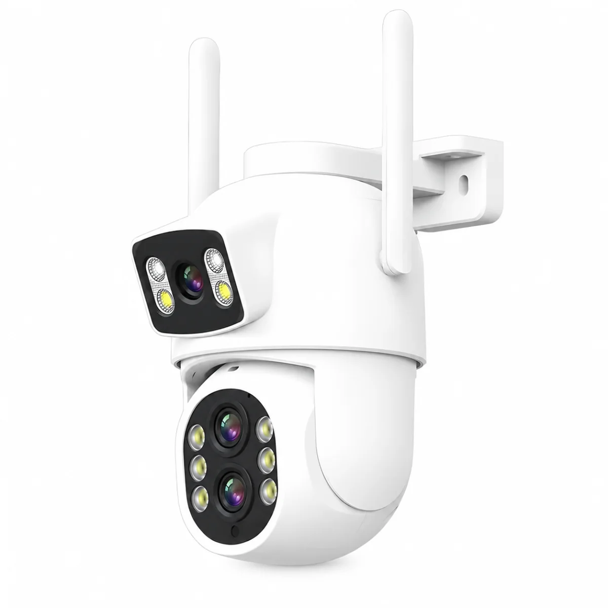 Cámara Domo Triple Lente PTZ Wi-Fi 1080p Visión Nocturna 360º y Alarma