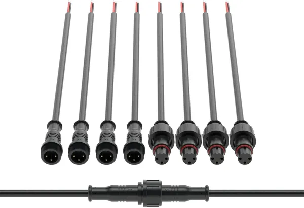 Juego Conector waterproof RGB 4 pin