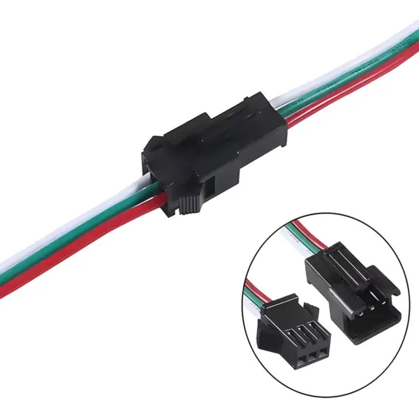 Juego Conector JST 3 pin cable PIXEL 3 hilos