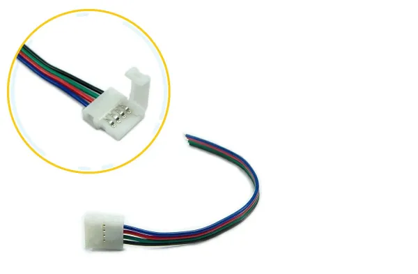 Conector Simple 5050 RGB c/cable