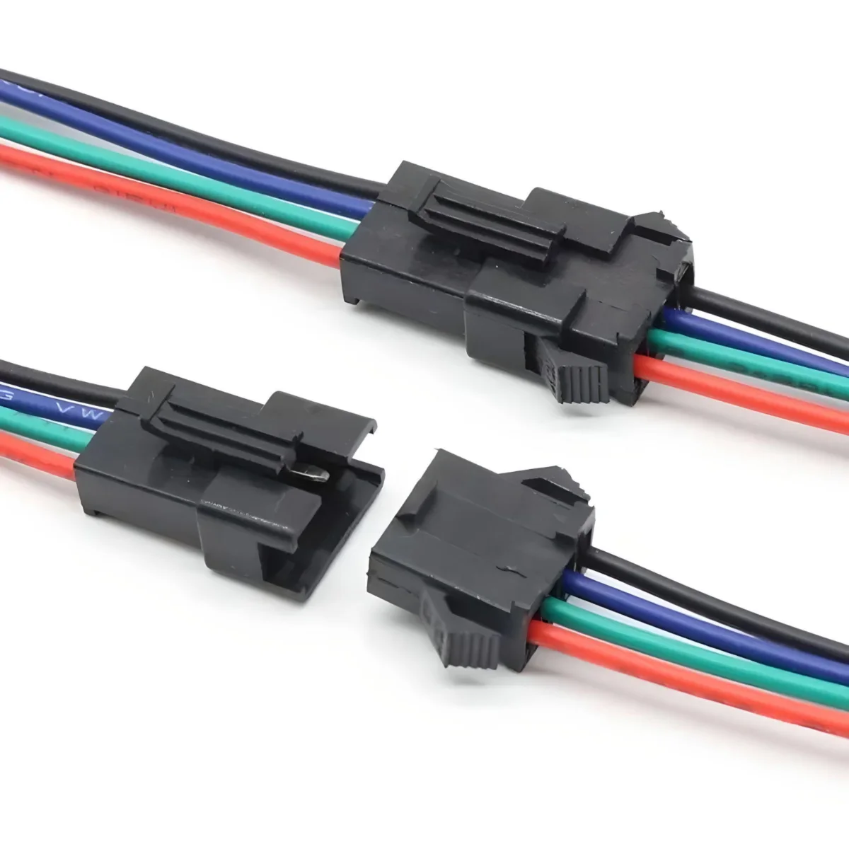 Juego Conector JST 4 pin cable RGB 4 hilos