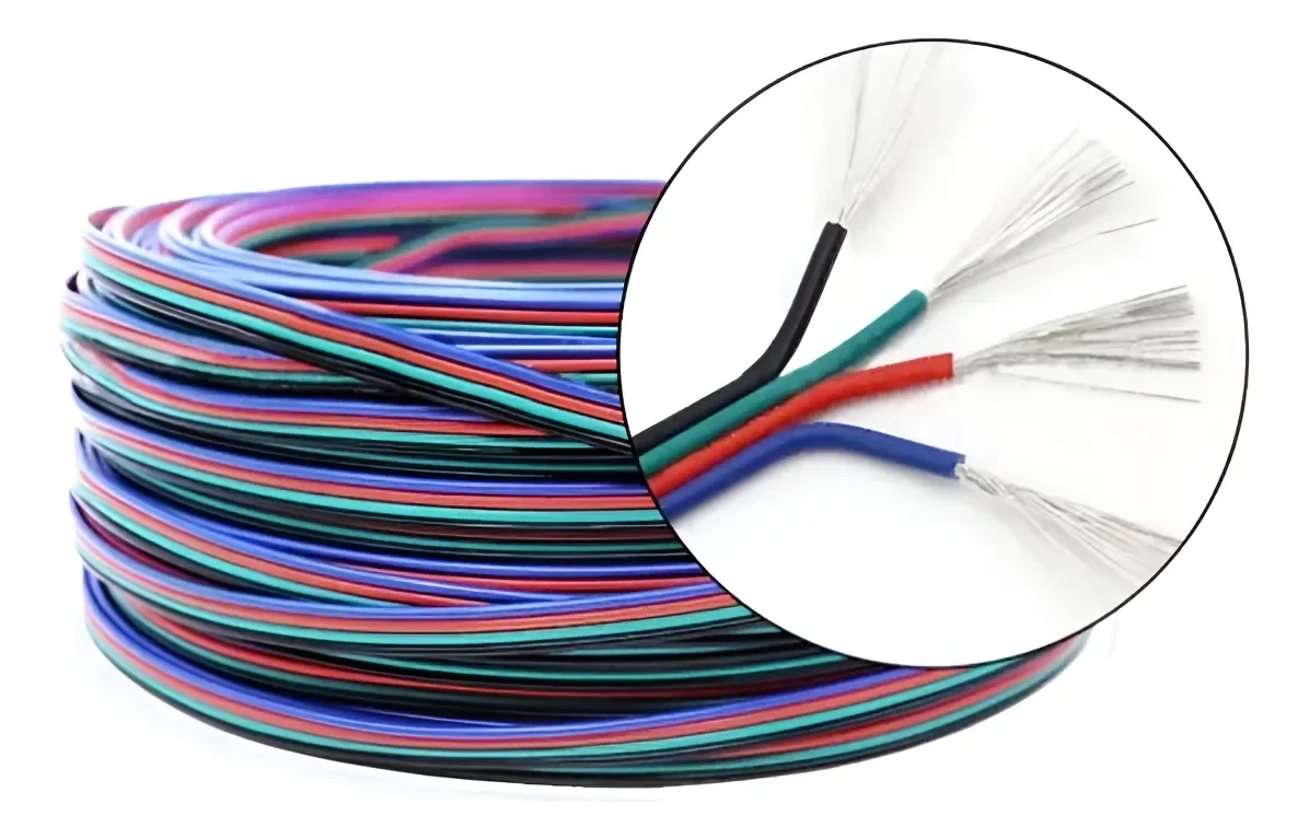 Cable 22AWG RGB 4x3,5mm 100Mts