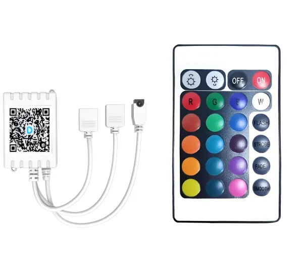 Controlador Bluetooth 4.0 RGB C/ Control remoto IR-24 - 6A -Strong