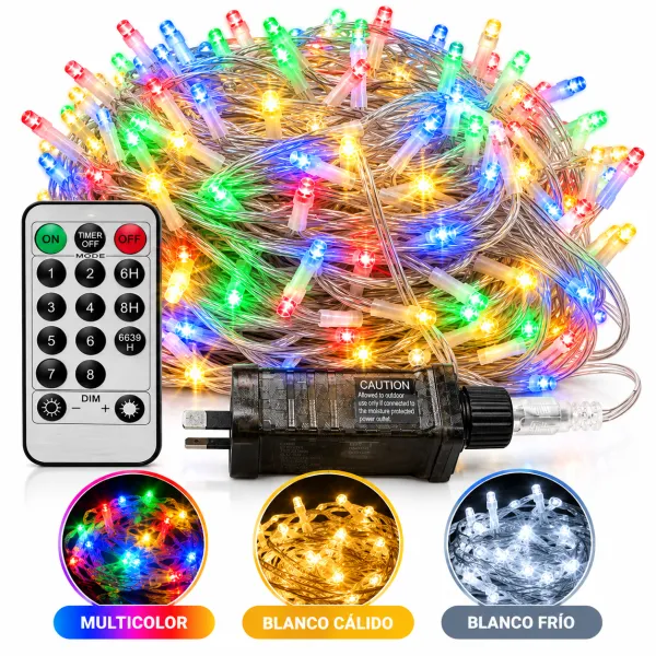 Cortina Guirnalda Led Tipo Hielo 20m 640 Luces C/Control Exterior - HCP154