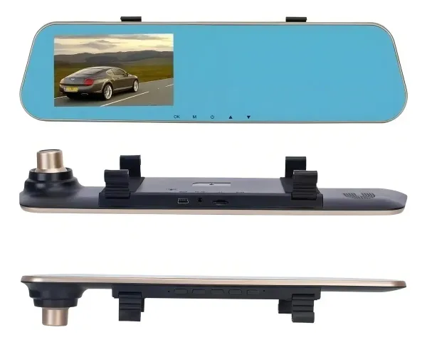 Espejo Retrovisor Cámara Blackbox DVR 4.3" 1080p Visión Nocturna