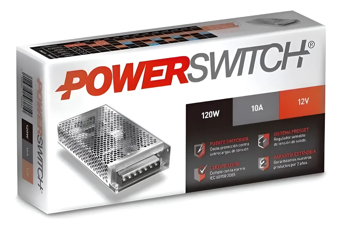 Funete Metalica Switchingh 12V-10A - Powerswitch