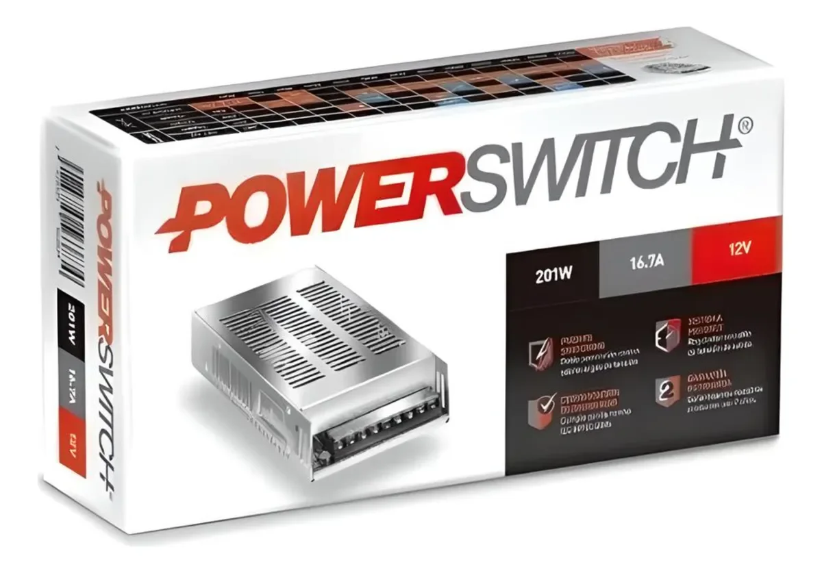 Fuente Metalica Switchingh 12V-16,9A - Powerswitch