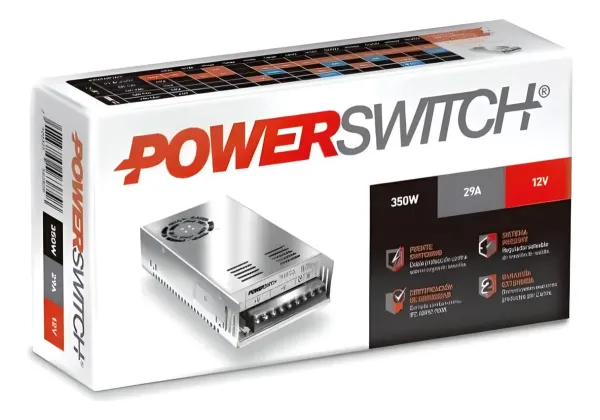 Fuente Metalica Switchingh 12V-29A - Powerswitch