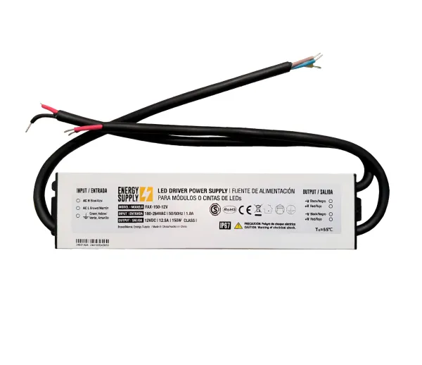 Fuente Switching 12V 12.5A 150W, 180-264VAC Exterior IP67 - Demasled