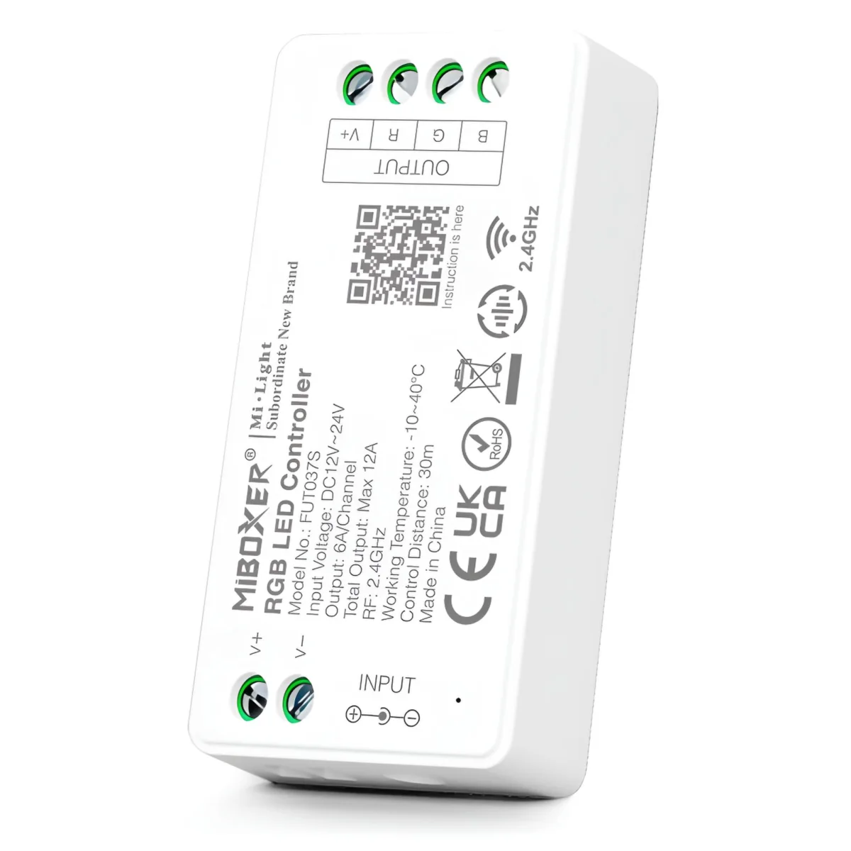 Controlador RGB WI-FI + RF 2.4Ghz + MILIGHT 12A MAX, 6A/CH, 12/24V - NDL
