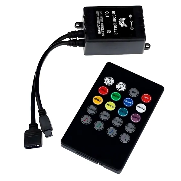 Controlador RGB 5A C/Control AUDIORITMICA 20 Keys - NDL
