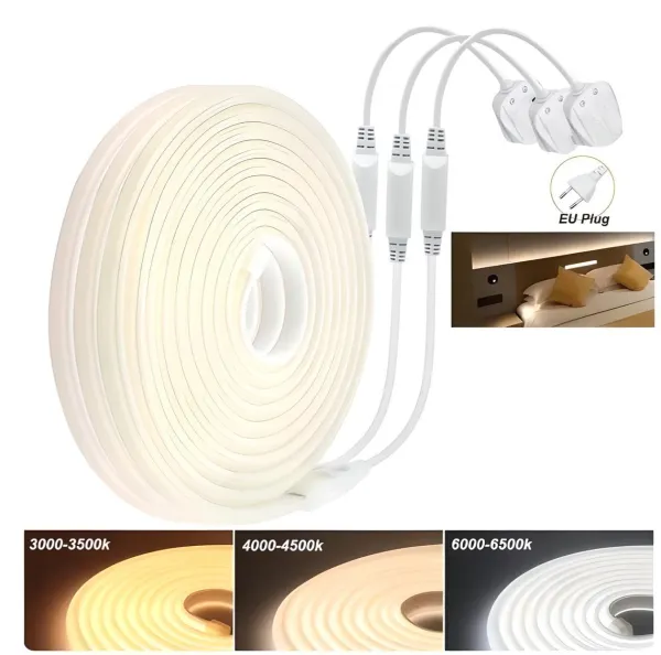 Kit Rollo Neon COB 10*6 Mm 50Mts 220v - Blanco Frio / Calido - Inolux