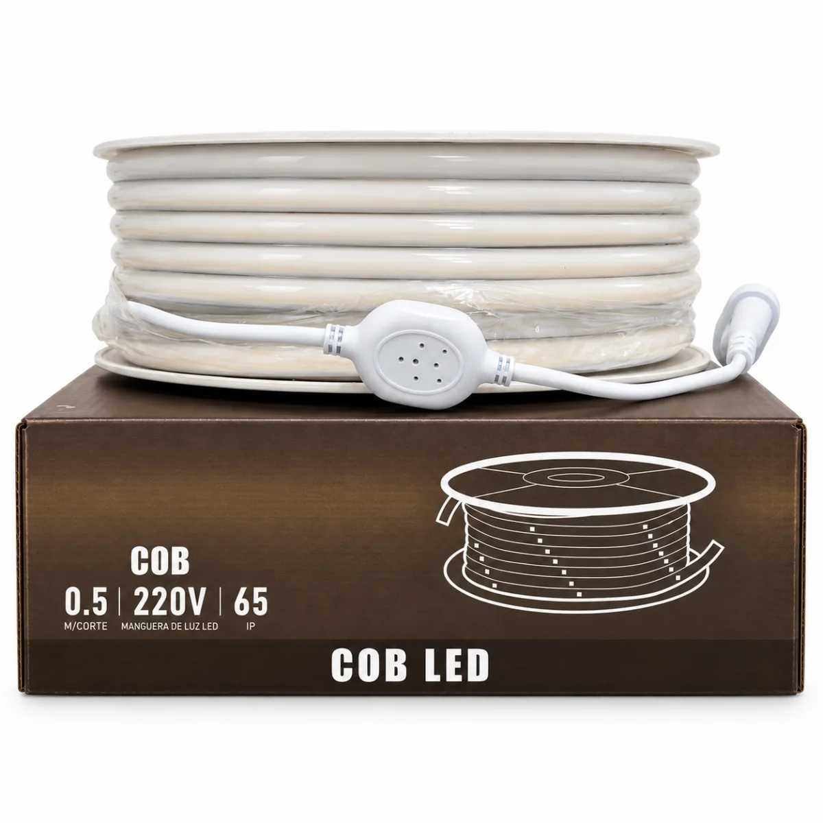 Kit Rollo Neon COB 288 Led/Metro 10*6 Mm 50Mts-220v - Eleclu