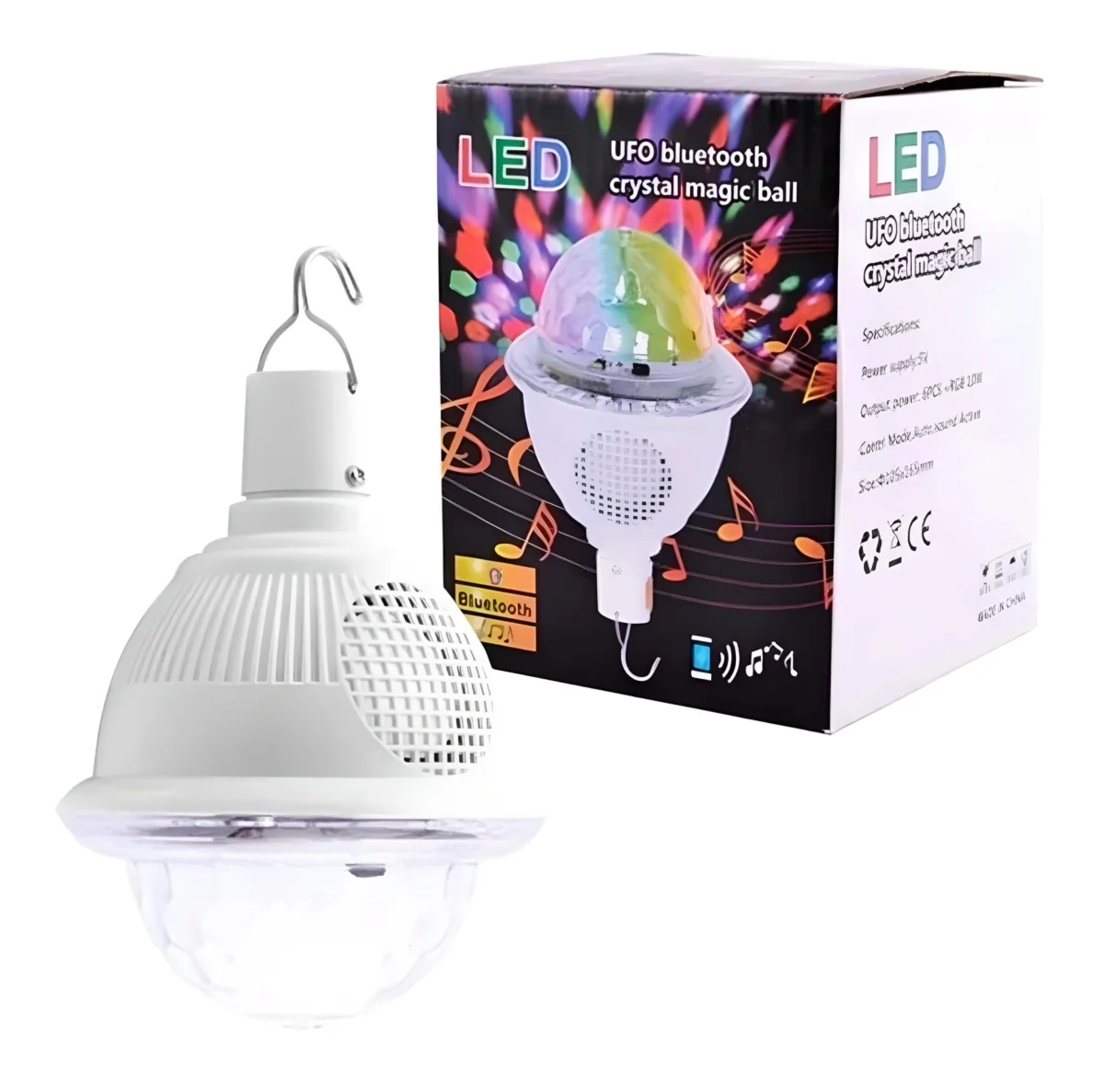 Lampara LED Parlante Bluetooth DB Ovni Color RGB Interior