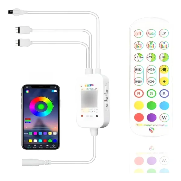 Controlador RGB 10A App Bluetooth- Doble salida- NDL