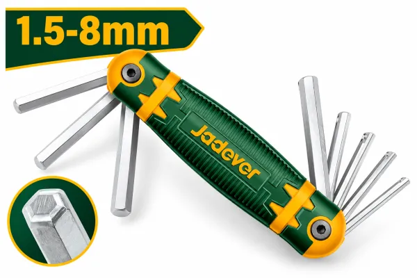 Multiherramienta Allen Redondeado 8en1 CRV Grip 1.5-8 - Jadever