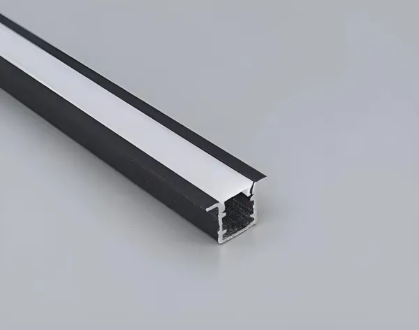 Perfil 200cm Alum-Negro para tira led Embutir x 2 Mt - M-Led