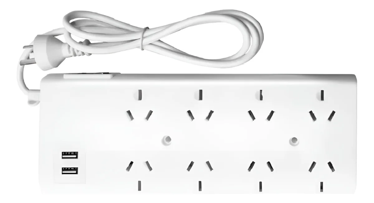 Zapatilla Prolongador 8 Tomas 10a + 2 USB - 3 Mts INTECK