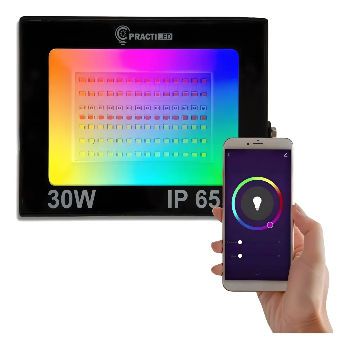 Reflector Led RGB 30w SMART - Practiled