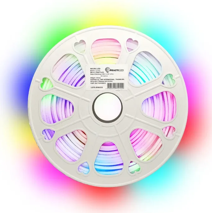 Bobina Neon RGB 6*12Mm - 50Mts 12V - Practiled