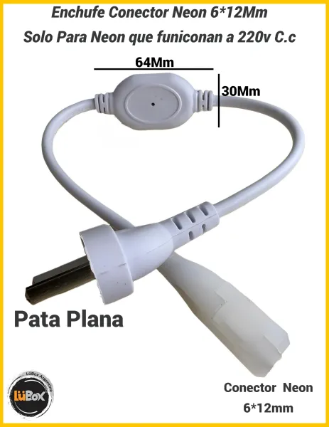 Enchufe Rectificador Neón Led 6*12mm c/ Hebilla 220V 15A
