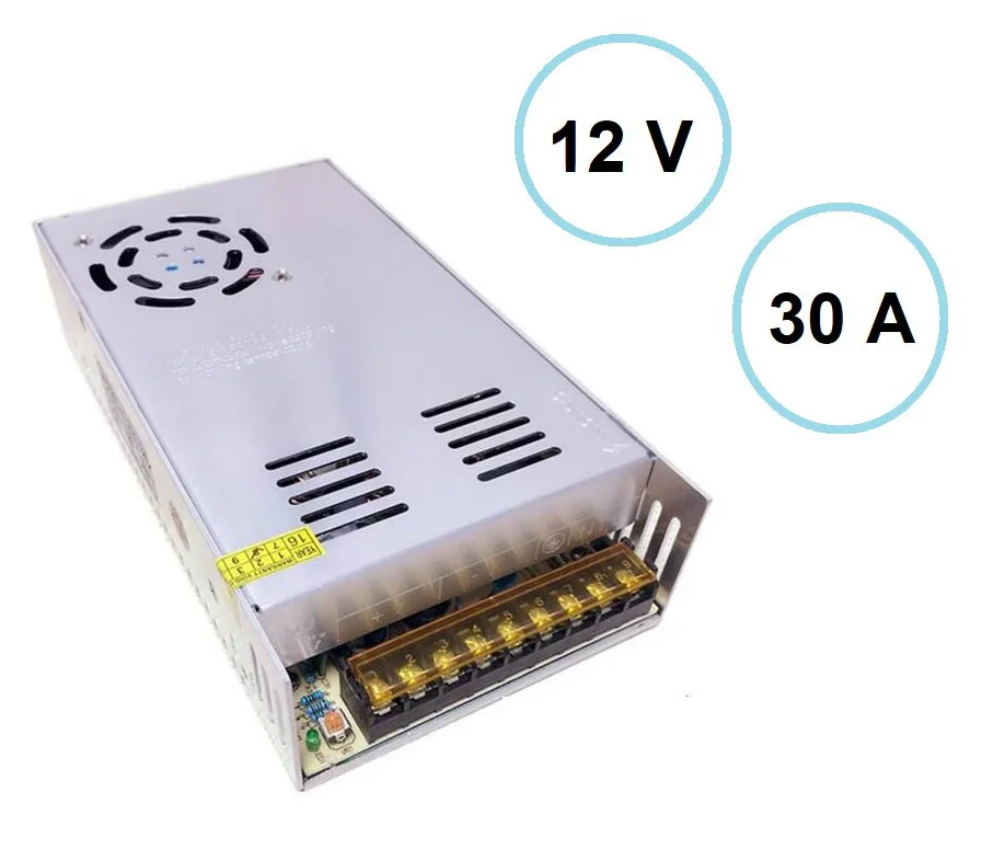 Fuente Metalica Switchingh 12V-30A - Inolux